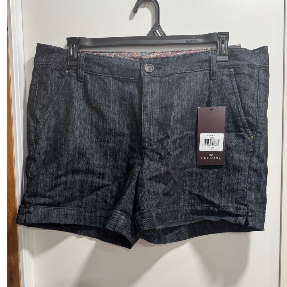 NWT Dark Wash Denim Women’s Shorts - Black Size 16